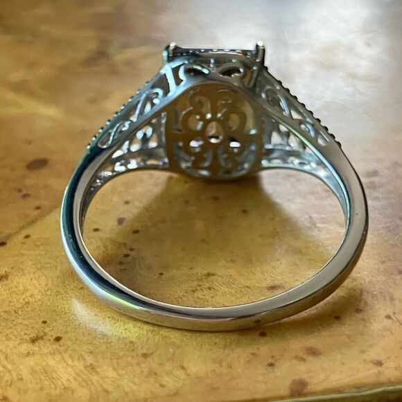 Natural Smoky Quartz Sterling Silver Solitaire Ring Size 10 - Picture 5 of 9